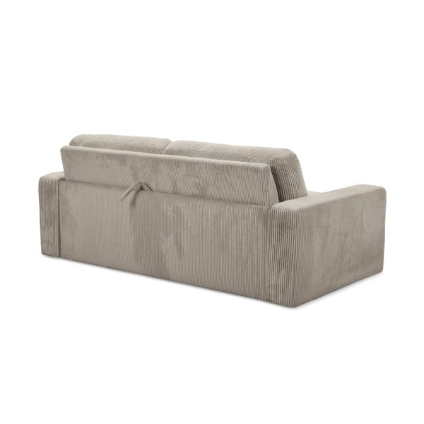 Šviesiai rudos spalvos iš kordinio velveto sulankstoma sofa 195 cm Nona – Makamii-image-4