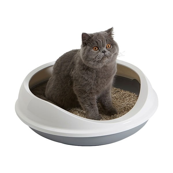 Kačių kraikas baltos spalvos/pilkos spalvos 49x55 cm Savic Figaro – Plaček Pet Products-image-1