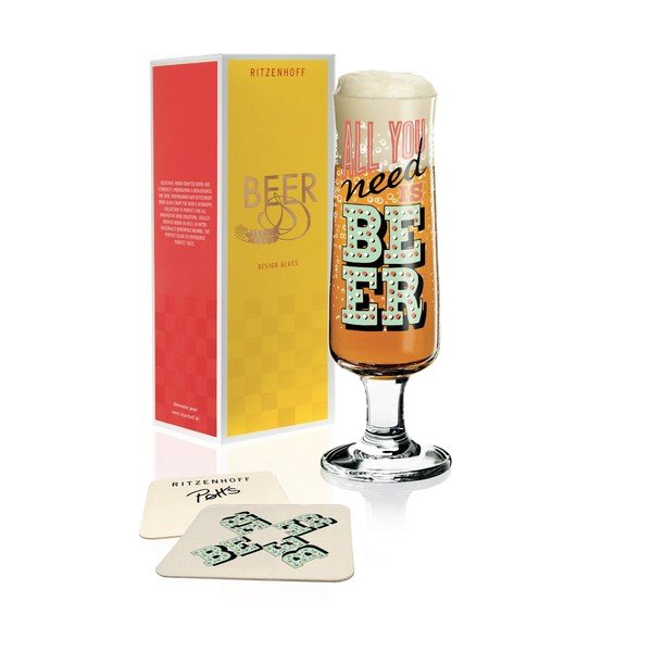 Krištolinio alaus bokalo ir 5 padėkliukų rinkinys "Ritzenhoff Potts", 390 ml-image-1