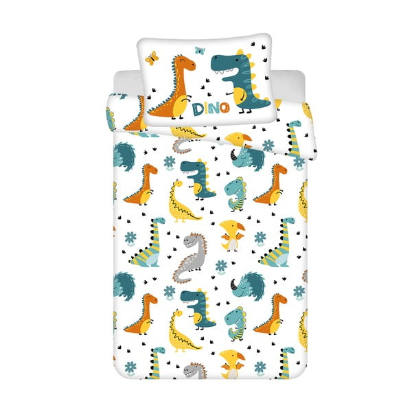 Iš medvilnės vaikiška patalynė vaikiškai lovai 100x135 cm Dino World – Jerry Fabrics