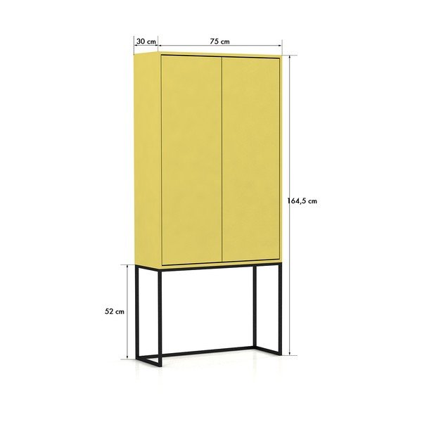 Spintelė geltonos spalvos 75x164,5 cm Lennon – Really Nice Things-image-3