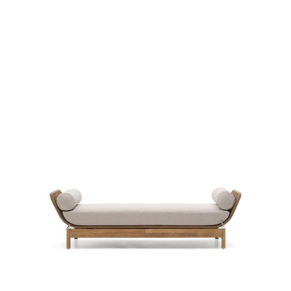 Natūralios spalvos iš akacijos masyvo sodo sofa Catalina – Kave Home