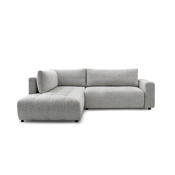 Šviesiai pilkos spalvos sulankstoma/su sandėliavimo vieta kampinė sofa (su kairiuoju kampu/„L“ formos) Arsene – Bobochic Paris