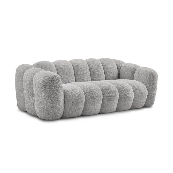 Šviesiai pilkos spalvos iš boucle sofa 232 cm Hippolyte – Bobochic Paris-image-3