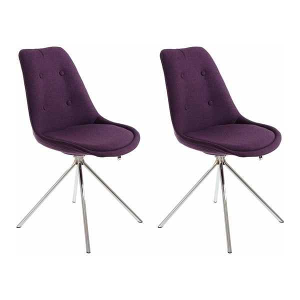 2 violetinių valgomojo kėdžių rinkinys "Støraa Dylan