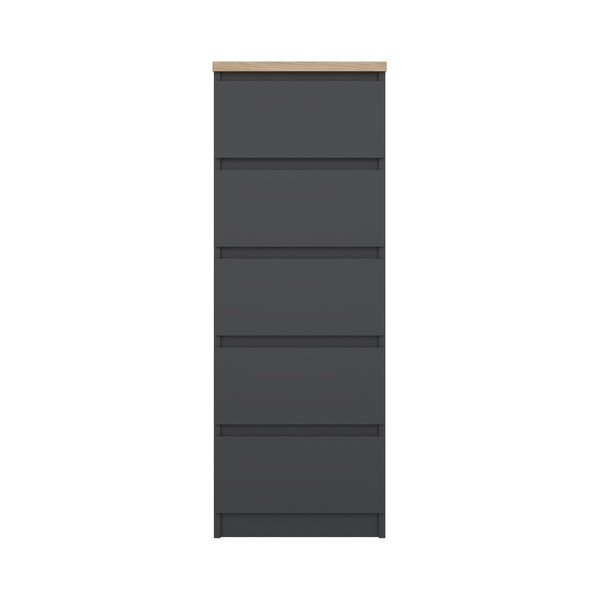 Tamsiai pilkos spalvos šoninė spintelė 40x111x50 cm Naia – Tvilum-image-2