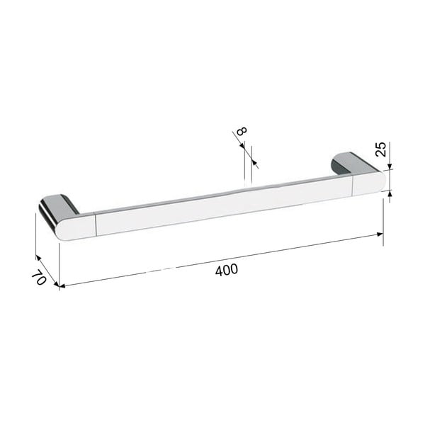 Sieninis iš žalvario rankšluosčio laikiklis matinės juodos spalvos Flori – Sapho-image-1