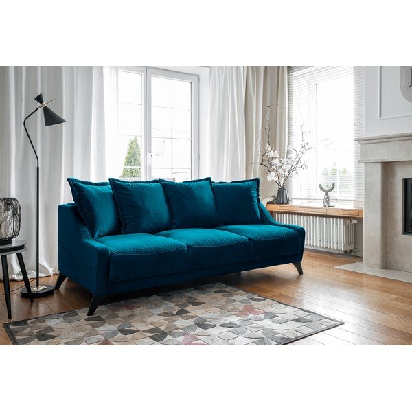 Mėlyna aksominė sofa Miuform Royal Rose-image-3