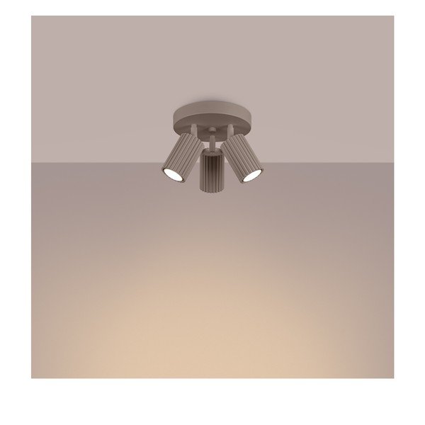 Taupe spalvos iš metalo taškinis šviestuvas Gleam – Sollux-image-1