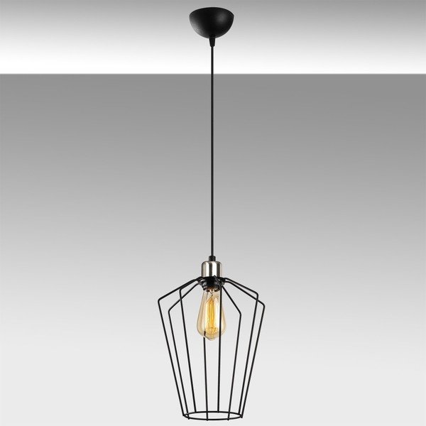 Juodos spalvos metalinis pakabinamas šviestuvas Opviq lights DesMrs-image-1