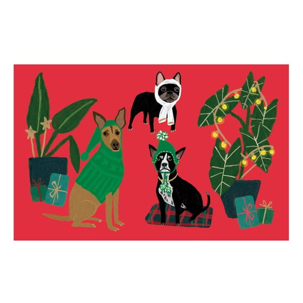 5 kalėdinių atvirukų rinkinys Cat and Dog Palais - Roger la Borde