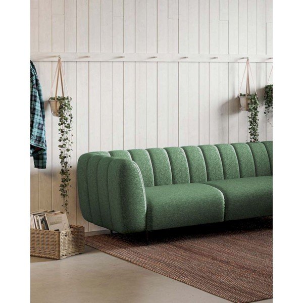 Kampinė sofa tamsiai žalios spalvos (su dešiniuoju kampu/„L“ formos) Shel – Ghado-image-4