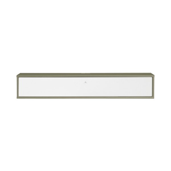 Baltos spalvos/khaki spalvos TV spintelė 133x22x32,5 cm Mistral – Hammel Furniture