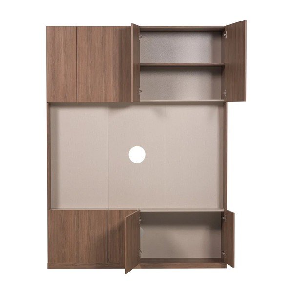 Tamsios natūralios spalvos modulinis televizoriaus stalas 160x215 cm Build – WOOOD-image-2