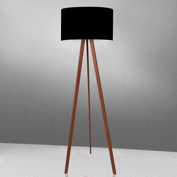 Juoda grindų lempa paprasta-image-1