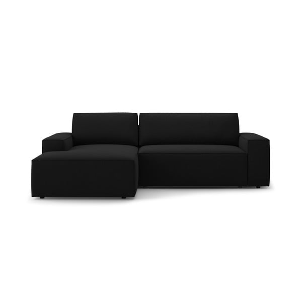 Sulankstoma kampinė sofa juodos spalvos (su kairiuoju kampu) Jodie – Micadoni Home