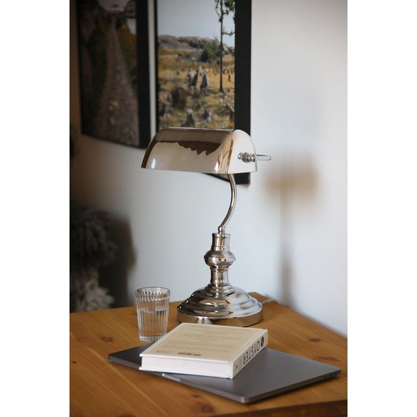 Sidabrinės spalvos stalinis šviestuvas (aukštis 22,5 cm) Bankers – Markslöjd-image-1