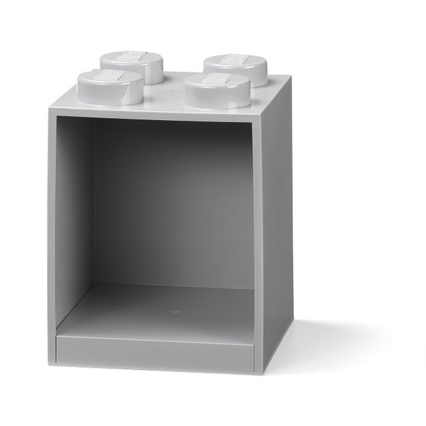 Vaikiška pilka sieninė lentyna LEGO® Brick 4-image-2