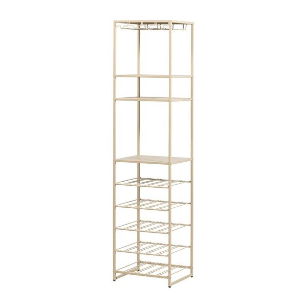 Smėlio spalvos vyno spintelė butelių skaičius 25, 45x185x40 cm Reese – WOOOD