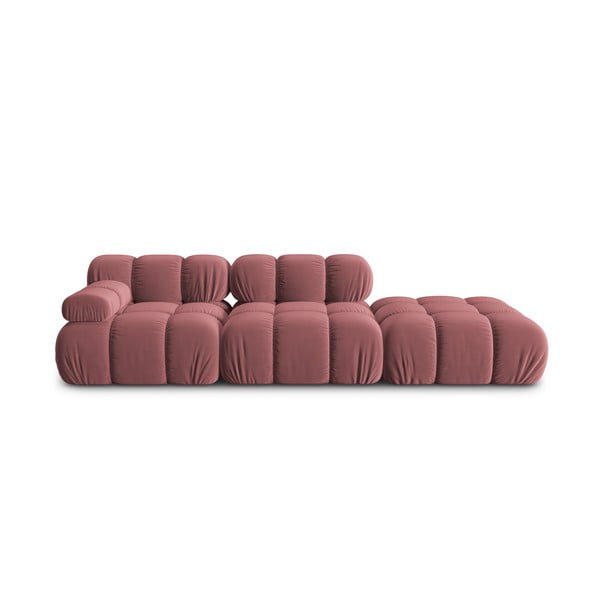 Sofa rožinės spalvos iš velveto 282 cm Bellis – Micadoni Home