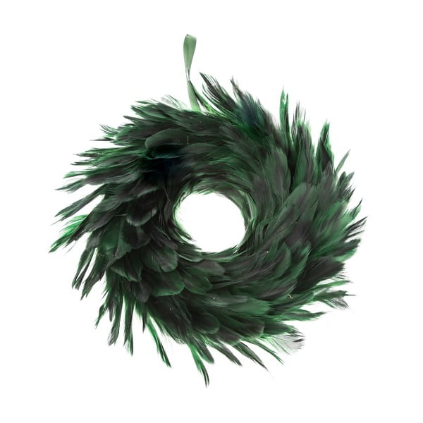 Žalias plunksnų vainikas Dakls, ø 14 cm