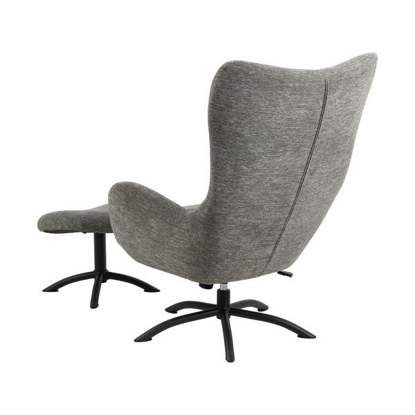 Antracito pilkos spalvos krėslas su kėdute Actona Talgarth-image-3