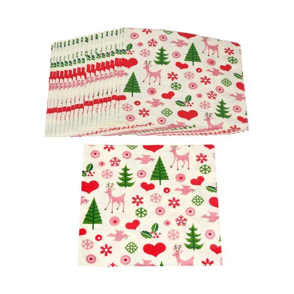 Servetėlės 20 vnt. 25x25 cm 50s Christmas – Rex London-image-2