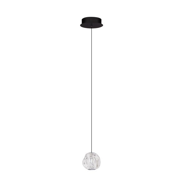 Matinės juodos spalvos iš metalo kabantis šviestuvas LED su pritemdymo funkcija ø 10 cm su gaubtu iš akrilo stiklo Ifos – Nova Luce