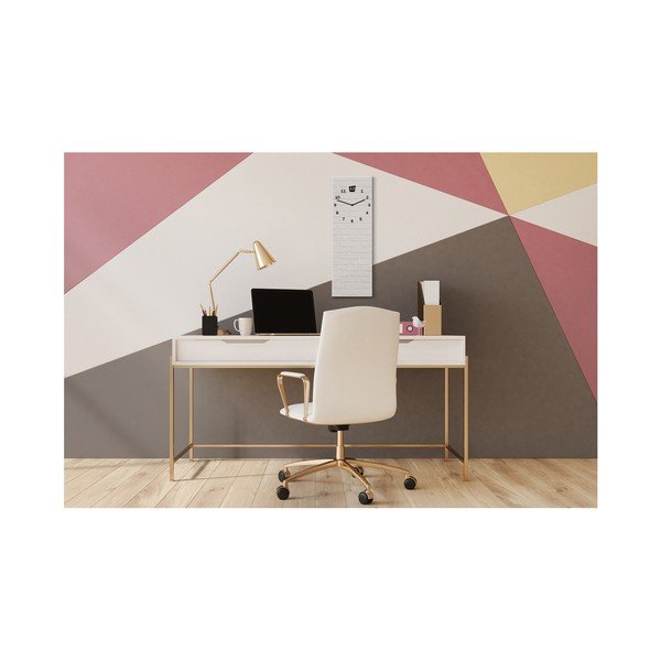 Sieninis laikrodis Styler Glassclock White, 20 x 60 cm-image-2