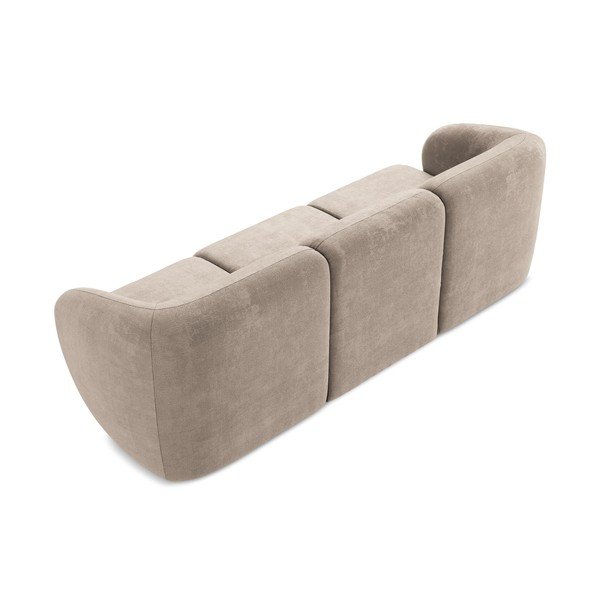 Šviesiai rudos spalvos sofa iš šenilinio audinio 244 cm Lani – Makamii-image-3