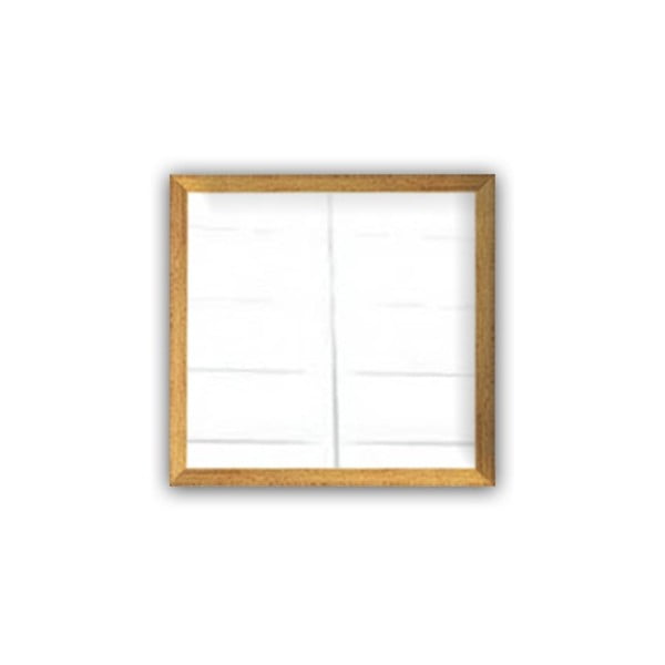 4 sieninių veidrodžių su aukso spalvos rėmais rinkinys Oyo Concept Setayna, 24 x 24 cm