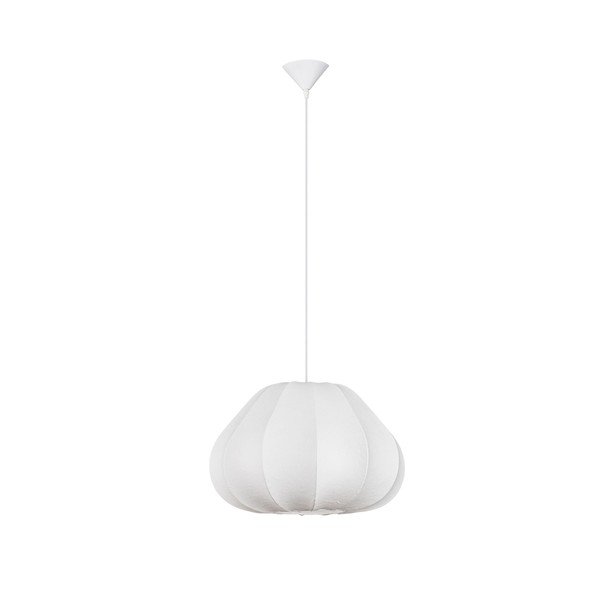 Matinės baltos spalvos iš tekstilės kabantis šviestuvas ø 50 cm Bora – Nova Luce