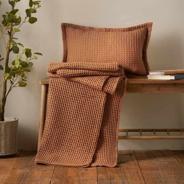 Iš medvilnės dekoratyvinė pagalvėlė 30x50 cm Jaipur Chunky Waffle – Pineapple Elephant-image-2