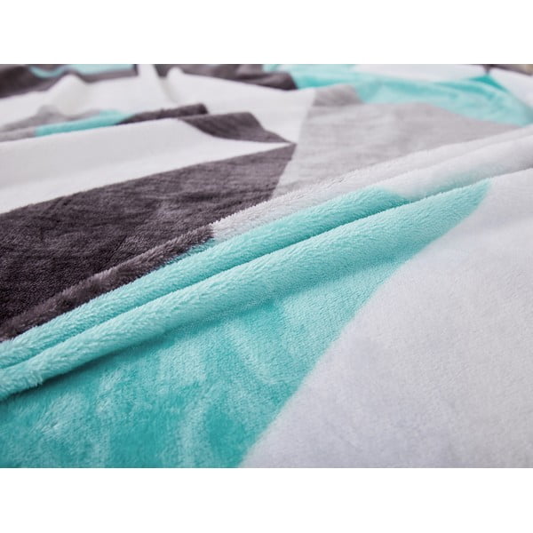 Iš mikropliušo viengulė patalynė pilkos spalvos/turkio spalvos 140x200 cm Abstract  – My House-image-3