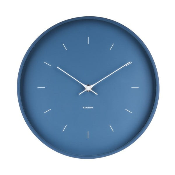 Mėlynas sieninis laikrodis "Karlsson Butterfly", Ø 27,5 cm
