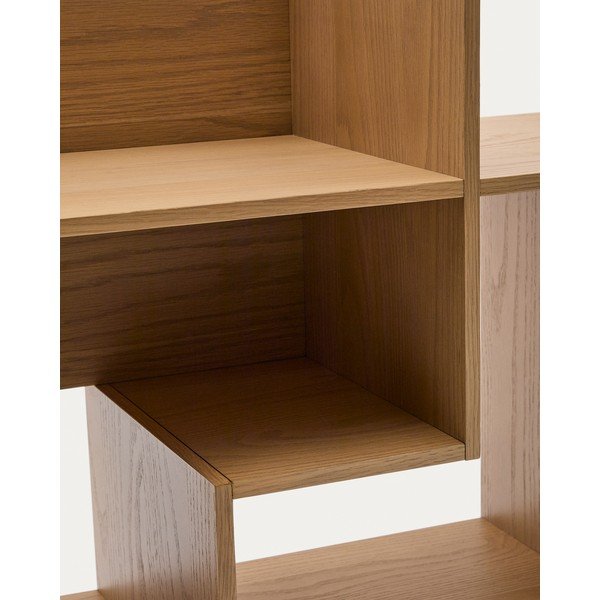 Natūralios spalvos modulinė lentyna iš ąžuolo 80x80x25 cm Ina – Kave Home-image-4