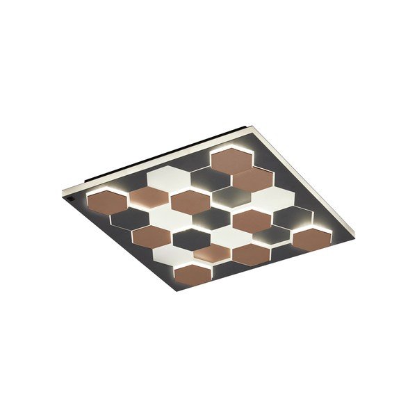 Lubinis šviestuvas juodos spalvos LED su balso kontrole/su mobiliųjų programų valdymu 55x55 cm su metaliniu gaubtu Cifavo – CINQUE-image-1