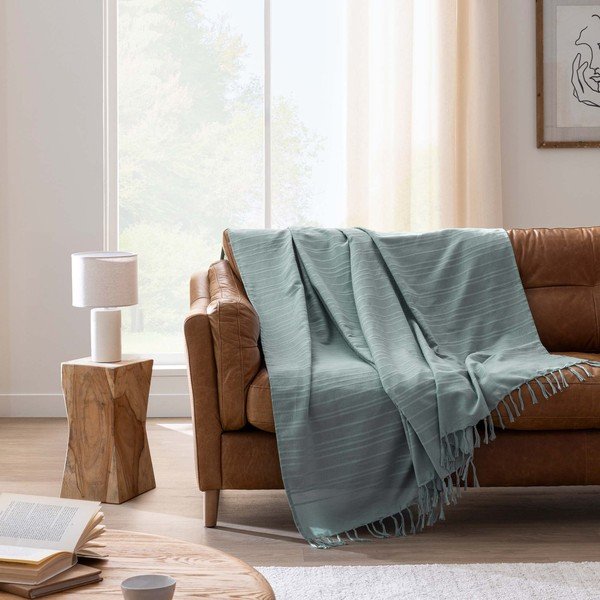 Žalios spalvos iš medvilnės lovatiesė 125x150 cm Lilia – douceur d'intérieur-image-1