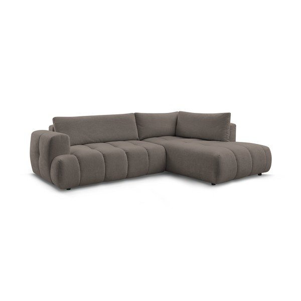 Taupe spalvos sulankstoma/su sandėliavimo vieta kampinė sofa (su dešiniuoju kampu/„L“ formos) Fuji – Bobochic Paris-image-3