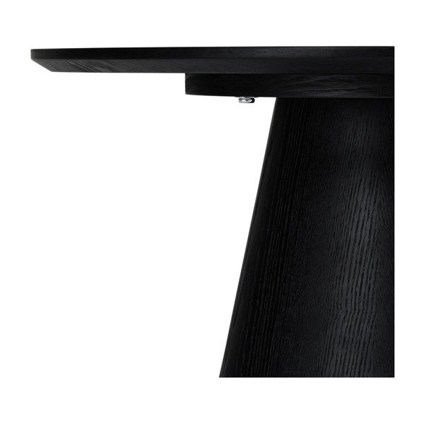 Kavos staliukas juodos spalvos iš ąžuolo ø 60 cm Tango – Furnhouse-image-3