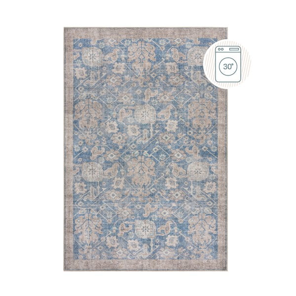 Skalbiamas mėlynos spalvos kilimas 115x170 cm Orelia Global – Flair Rugs