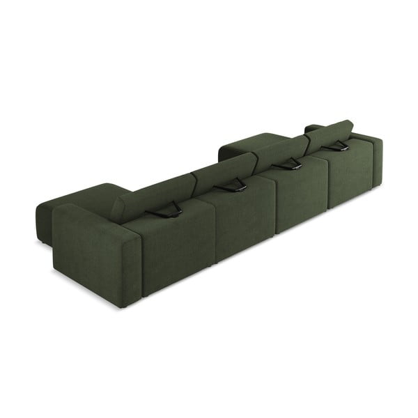 Žalios spalvos kampinė sofa Kalea – Makamii-image-3