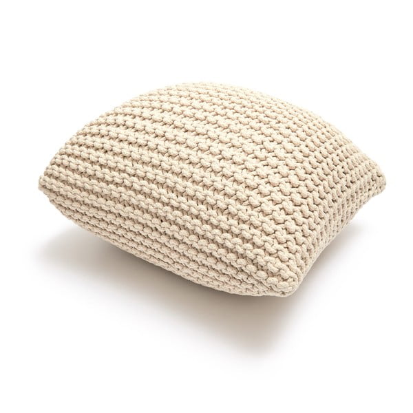 Smėlio spalvos pagalvėlė-pufas Bonami Essentials Knit