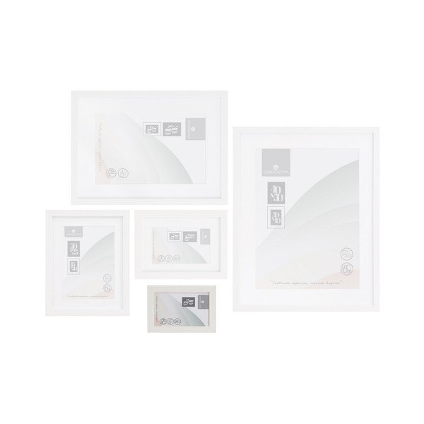 Baltos spalvos pastatomas/pakabinamas rėmas 12,5x17,5 cm Sencillo – Casa Selección-image-1