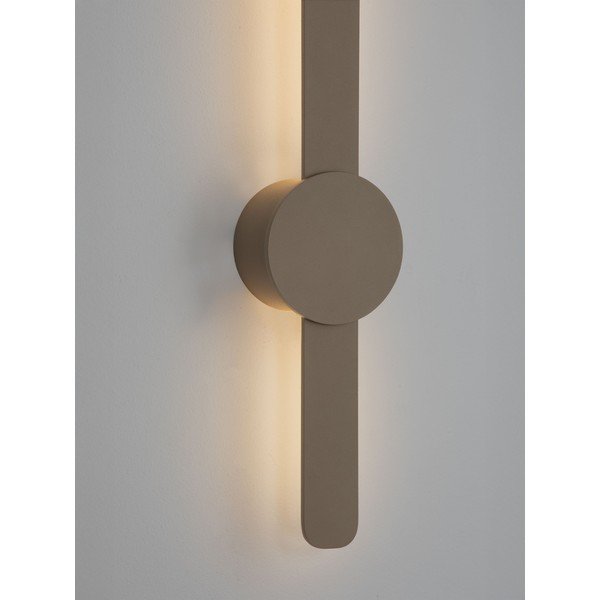 Pilkai smėlinės spalvos iš aliuminio sieninė lempa LED Norei – Nova Luce-image-1