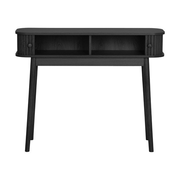 Juodos spalvos iš pušies masyvo konsolinis staliukas 30x100 cm Nikoo – House Nordic-image-2