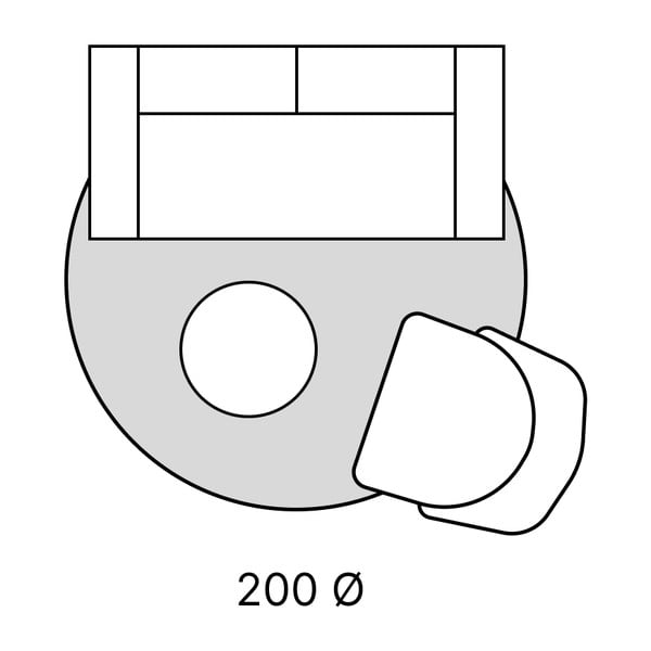 Iš perdirbto pluošto apvalios formos lauko kilimas smėlio spalvos ø 200 cm Despas – Kave Home-image-4