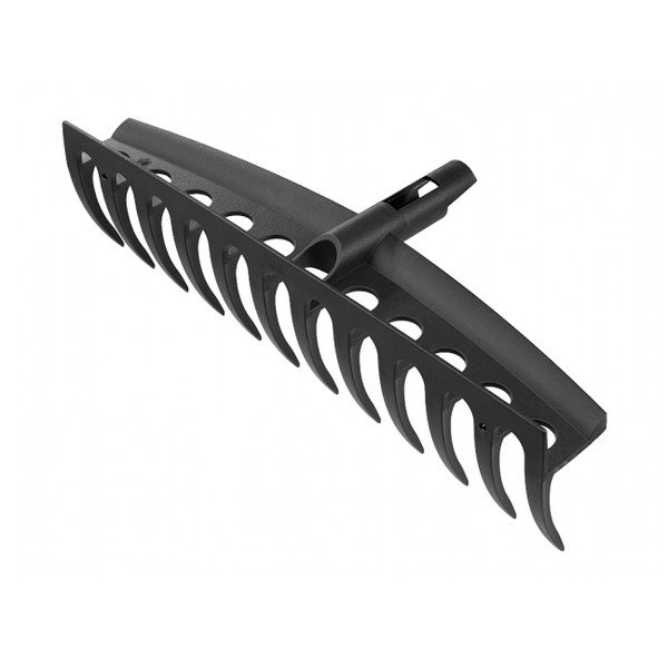 Juodas Fiskars kietas universalus grėblys, 40,5 cm pločio