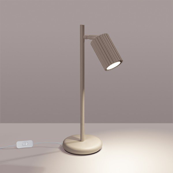 Taupe spalvos iš metalo stalinis šviestuvas (aukštis 43 cm) Gleam – Sollux-image-2