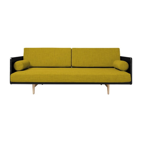 Kintama sofa "Karup Deva" juoda/žalias ąžuolas/Amarillo-image-4